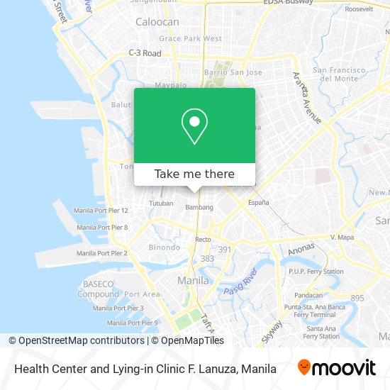 Health Center and Lying-in Clinic F. Lanuza map
