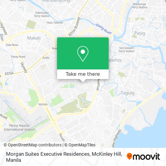 Morgan Suites Executive Residences, McKinley Hill map