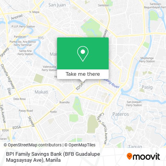 BPI Family Savings Bank (BFB Guadalupe Magsaysay Ave) map