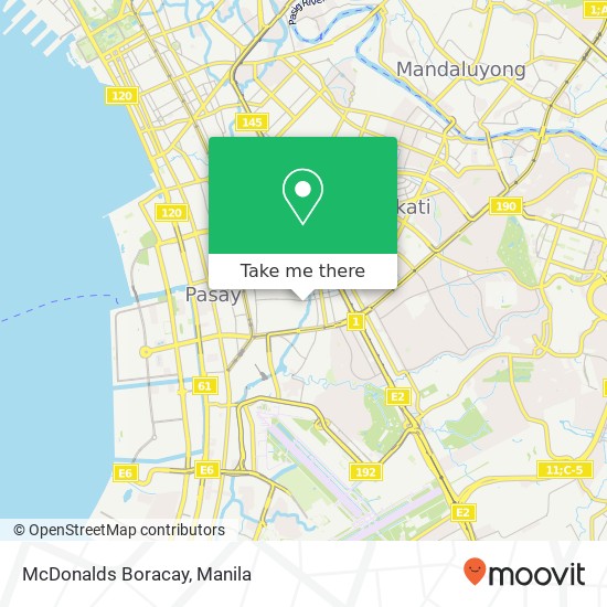 McDonalds Boracay map