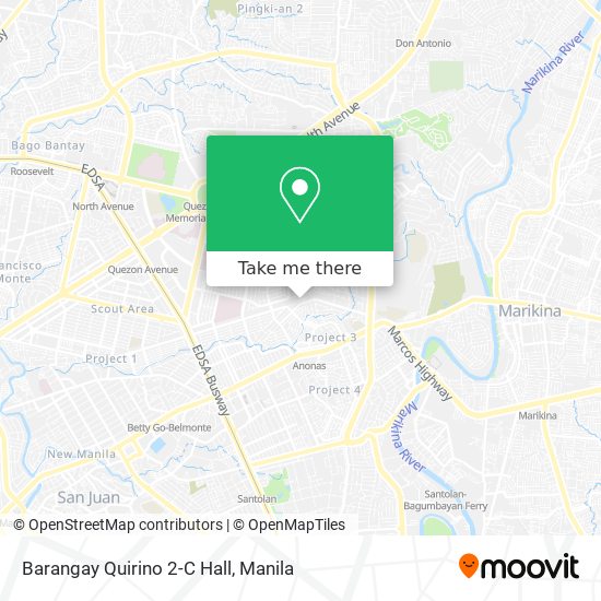Barangay Quirino 2-C Hall map