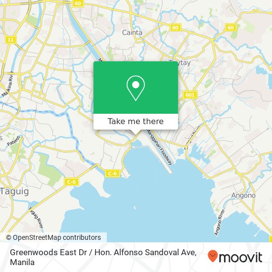 Greenwoods East Dr / Hon. Alfonso Sandoval Ave map