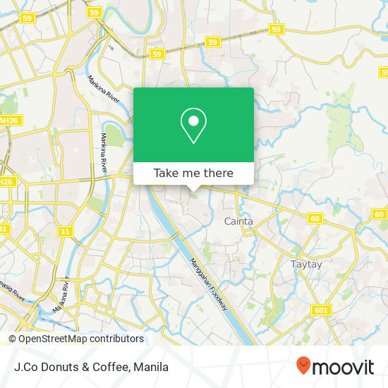 J.Co Donuts & Coffee map