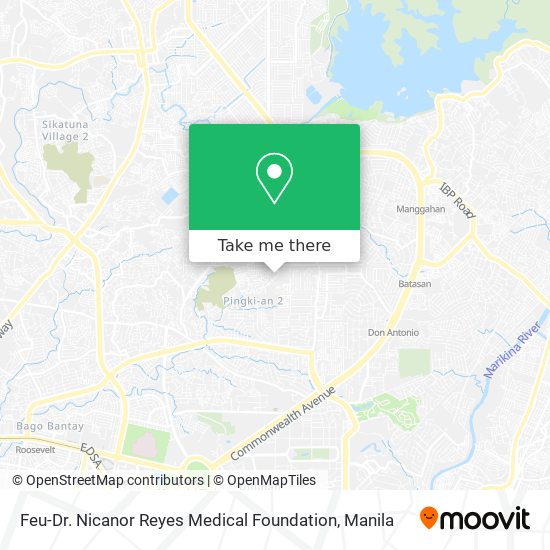 Feu-Dr. Nicanor Reyes Medical Foundation map