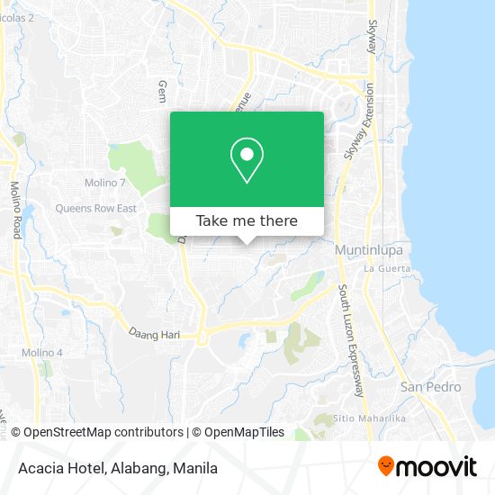 Acacia Hotel, Alabang map