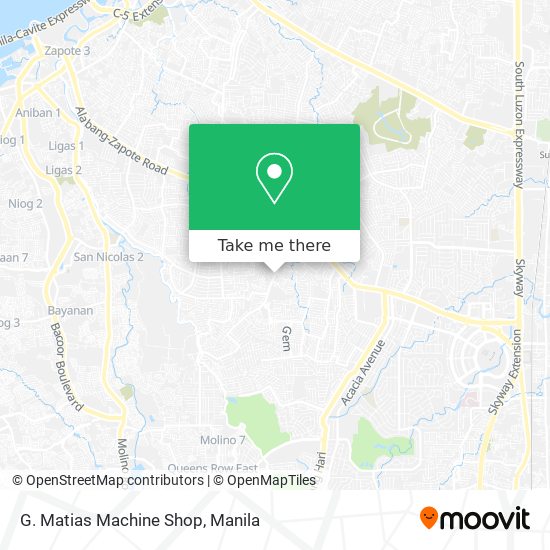 G. Matias Machine Shop map