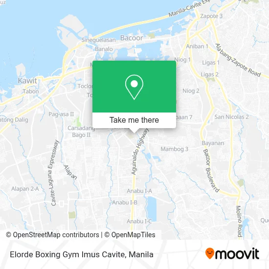 Elorde Boxing Gym Imus Cavite map
