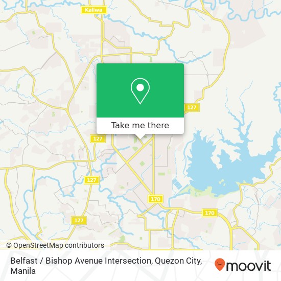 Belfast / Bishop Avenue Intersection, Quezon City map