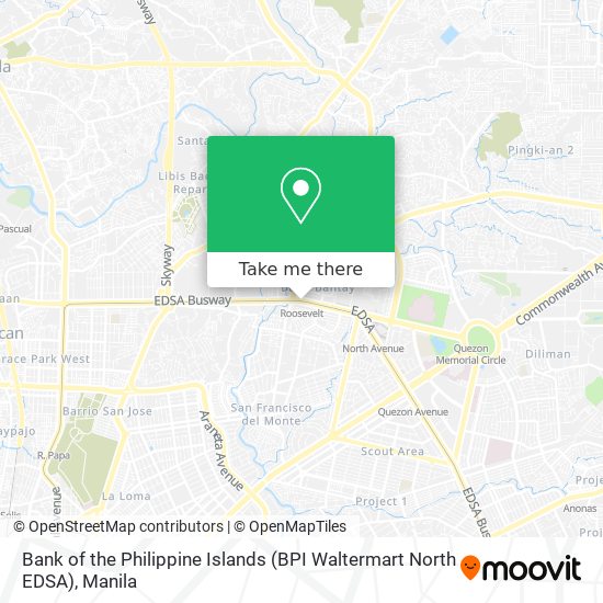 Bank of the Philippine Islands (BPI Waltermart North EDSA) map
