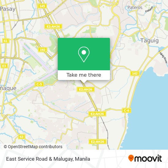 East Service Road & Malugay map
