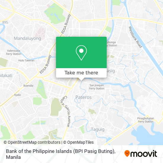 Bank of the Philippine Islands (BPI Pasig Buting) map