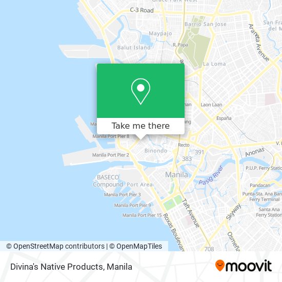 Divina's Native Products map