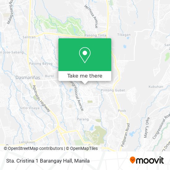 Sta. Cristina 1 Barangay Hall map