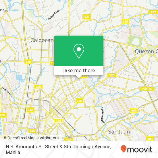 N.S. Amoranto Sr. Street & Sto. Domingo Avenue map