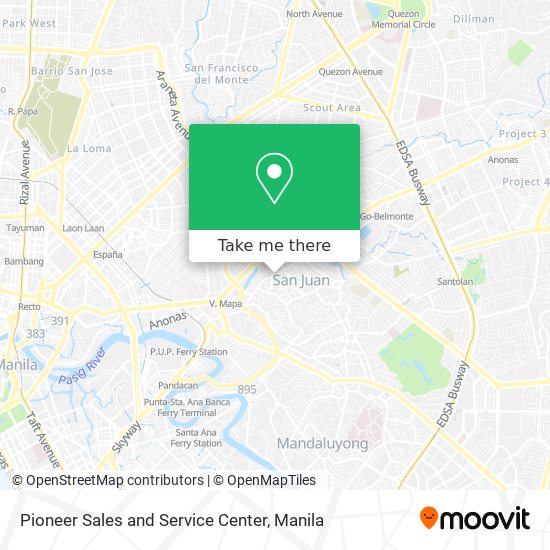 Pioneer Sales and Service Center map