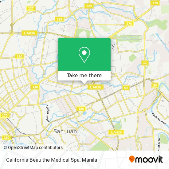California Beau the Medical Spa map