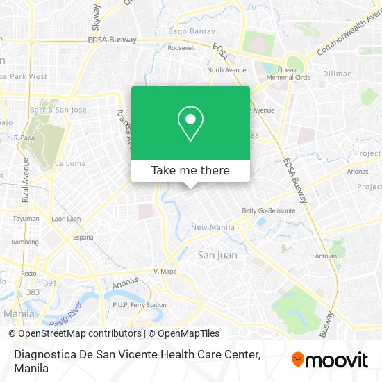 Diagnostica De San Vicente Health Care Center map