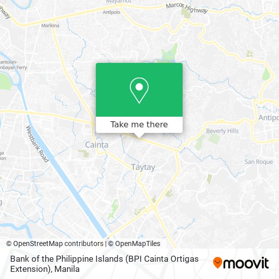 Bank of the Philippine Islands (BPI Cainta Ortigas Extension) map