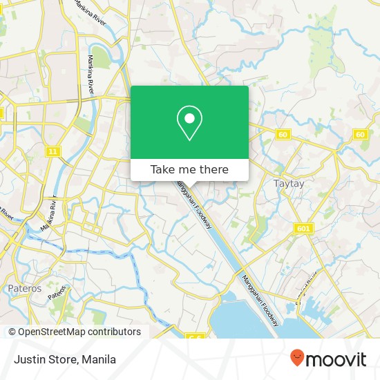 Justin Store map