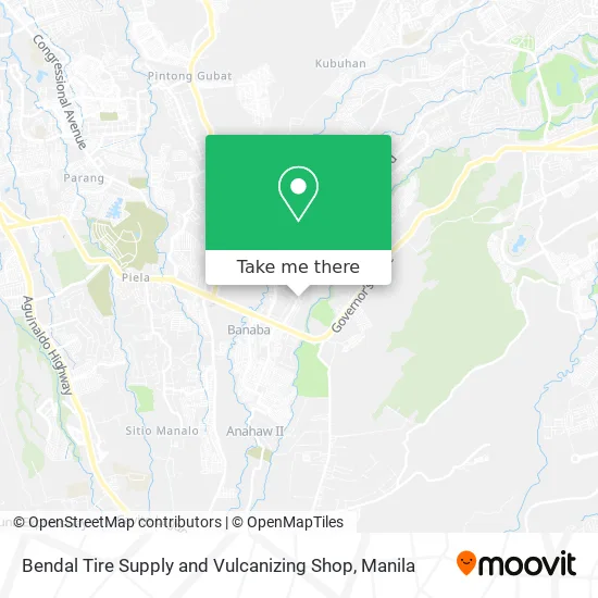 Bendal Tire Supply and Vulcanizing Shop map