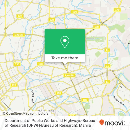 Department of Public Works and Highways-Bureau of Research (DPWH-Bureau of Research) map