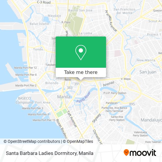 Santa Barbara Ladies Dormitory map