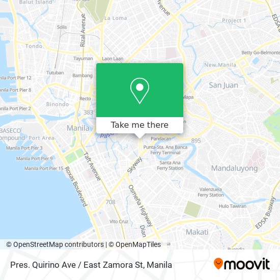 Pres. Quirino Ave / East Zamora St map