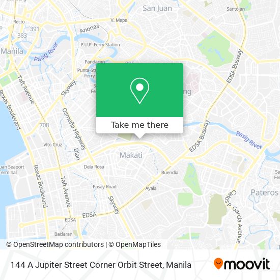 144 A Jupiter Street Corner Orbit Street map