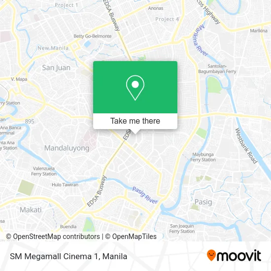 SM Megamall Cinema 1 map