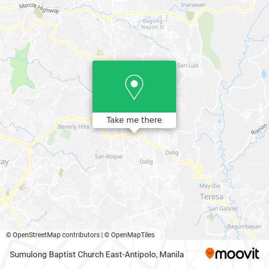 Sumulong Baptist Church East-Antipolo map