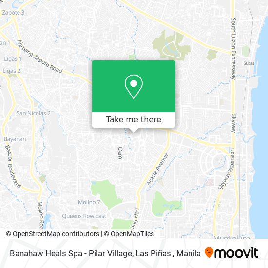 Banahaw Heals Spa - Pilar Village, Las Piñas. map