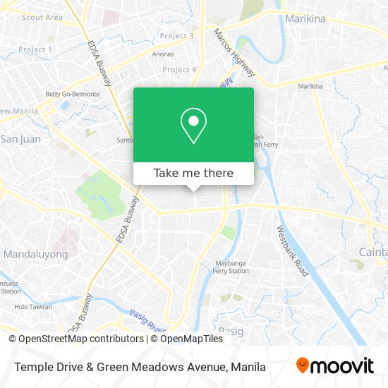 Temple Drive & Green Meadows Avenue map