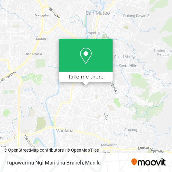 Tapawarma Ngi Marikina Branch map