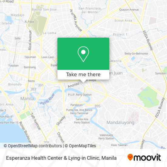 Esperanza Health Center & Lying-in Clinic map
