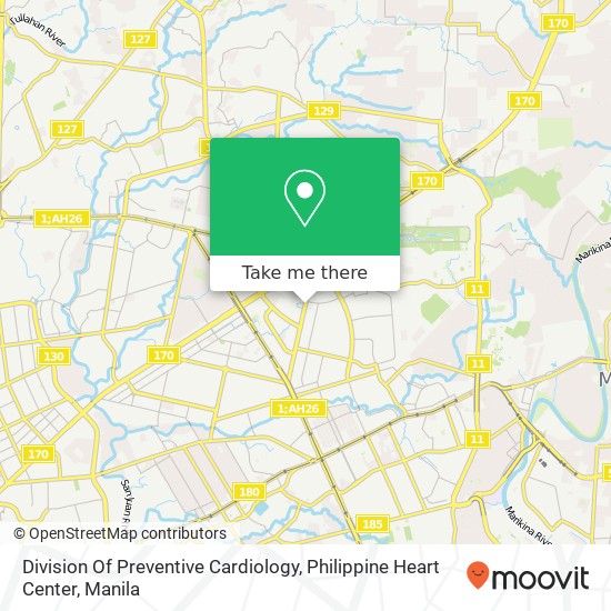 Division Of Preventive Cardiology, Philippine Heart Center map