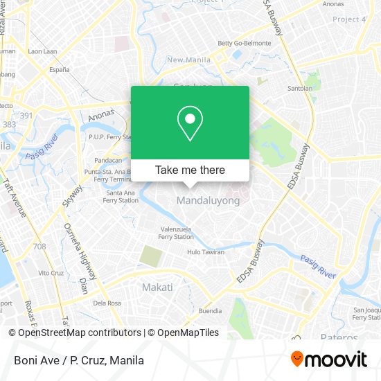 Boni Ave / P. Cruz map