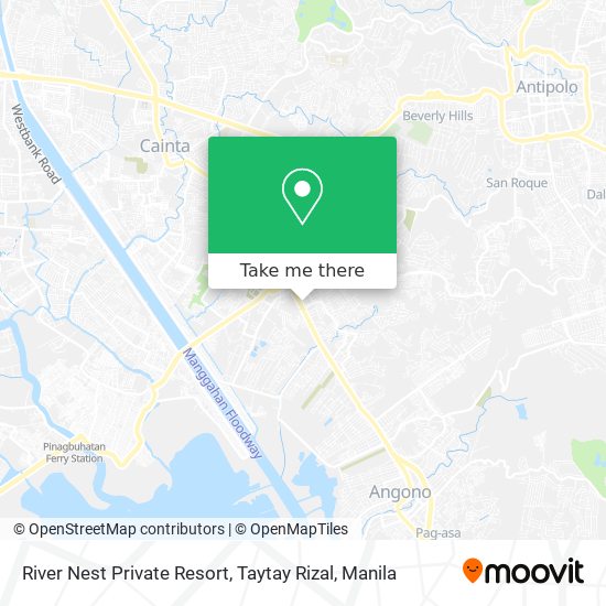 River Nest Private Resort, Taytay Rizal map