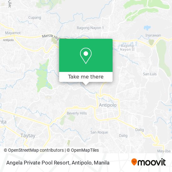 Angela Private Pool Resort, Antipolo map