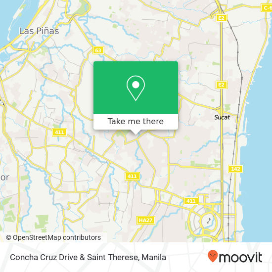 Concha Cruz Drive & Saint Therese map