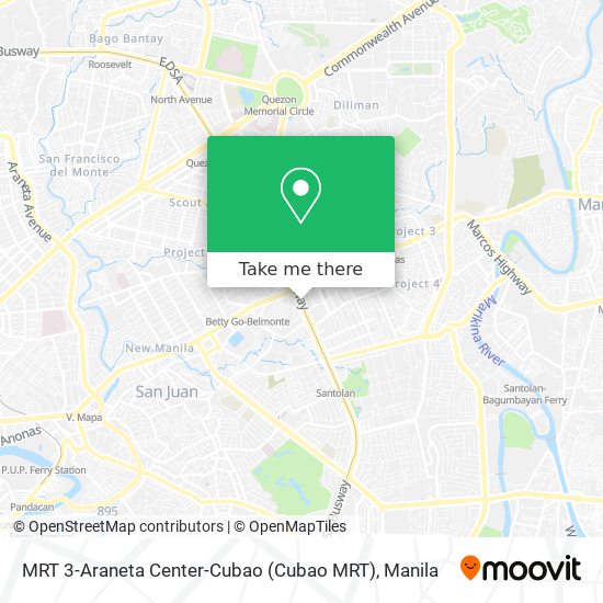MRT 3-Araneta Center-Cubao (Cubao MRT) map