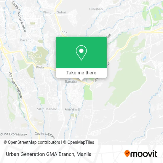 Urban Generation GMA Branch map