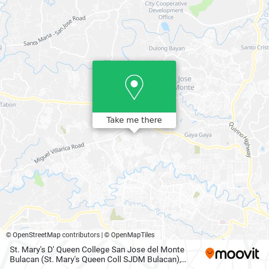 St. Mary's D' Queen College San Jose del Monte Bulacan (St. Mary's Queen Coll SJDM Bulacan) map