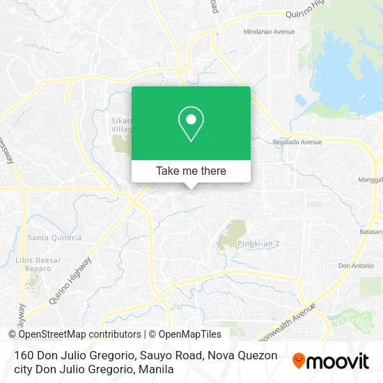 160 Don Julio Gregorio, Sauyo Road, Nova Quezon city Don Julio Gregorio map