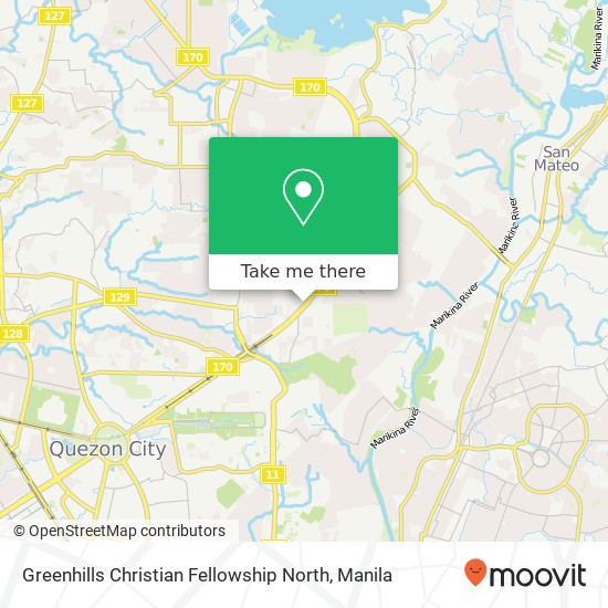 Greenhills Christian Fellowship North map