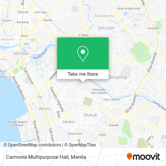 Carmona Multipurpose Hall map