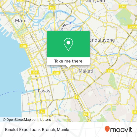 Binalot Exportbank Branch map