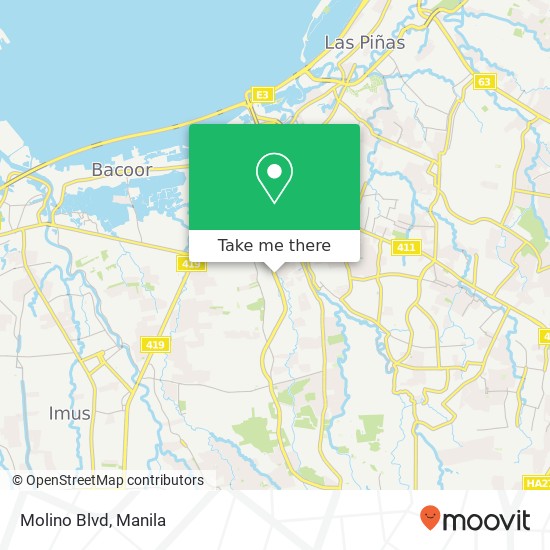 Molino Blvd map