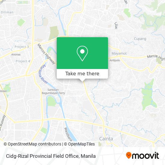 Cidg-Rizal Provincial Field Office map