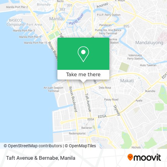 Taft Avenue & Bernabe map