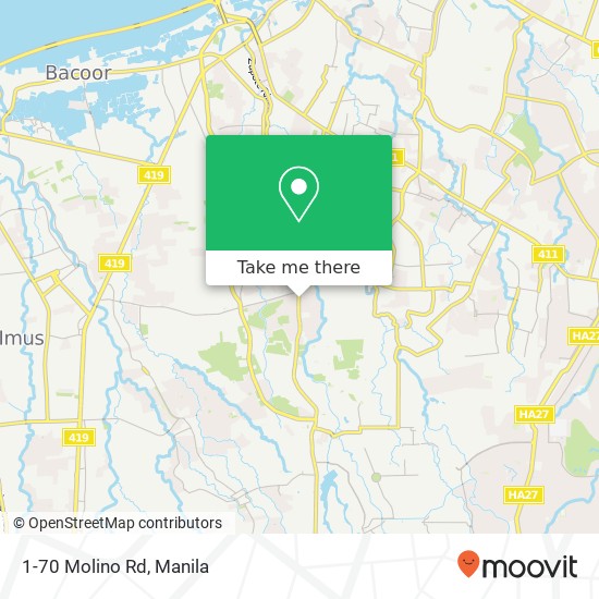 1-70 Molino Rd map